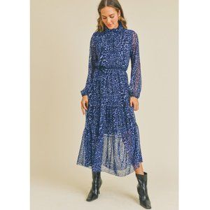 USA Made Pretty & Proper Blue Mesh Dress